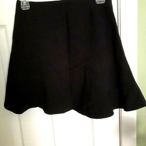 Loft A-line black mini skirt with elastic waist